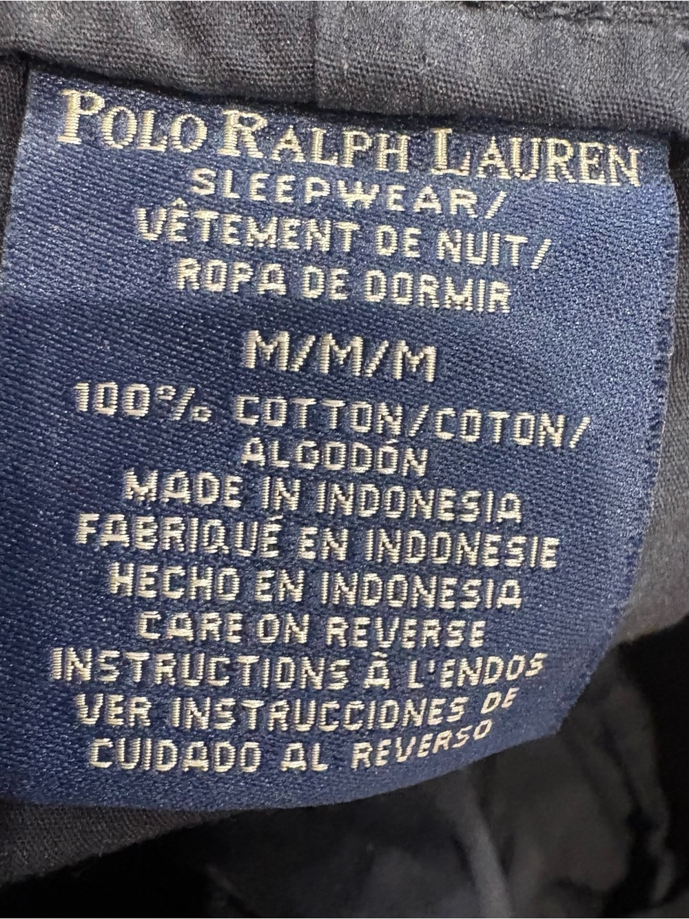 Ralph Lauren Polo Pony All Over Print Navy Blue Pajama Pant SZ M - Picture 7 of 10